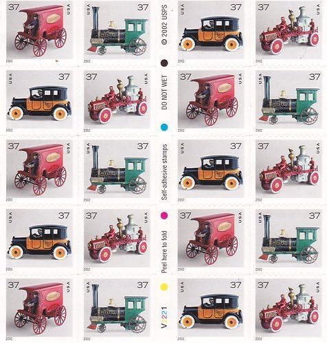 Antique Toys 20 x 37 cent US Stamps Scot 3638-41 NEW by US Postal Service