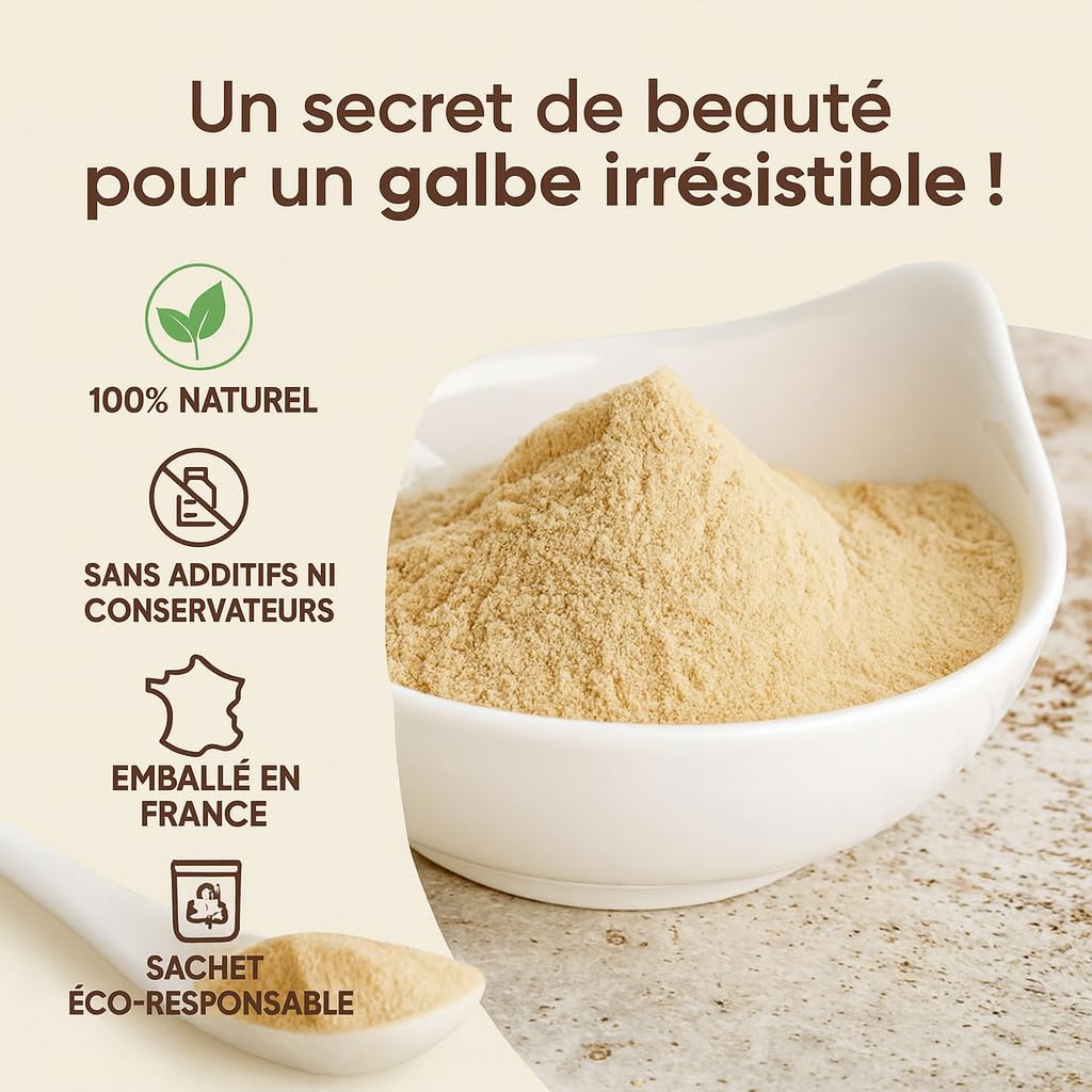 Poudre de Fenugrec 100% Naturelle - Fenugrec Moulu Premium Français pour Grossir le Fessier, Développer les Hanches et Galber la Poitrine - Volume & Fermeté du Corps - 100 g -I Love My Popotin