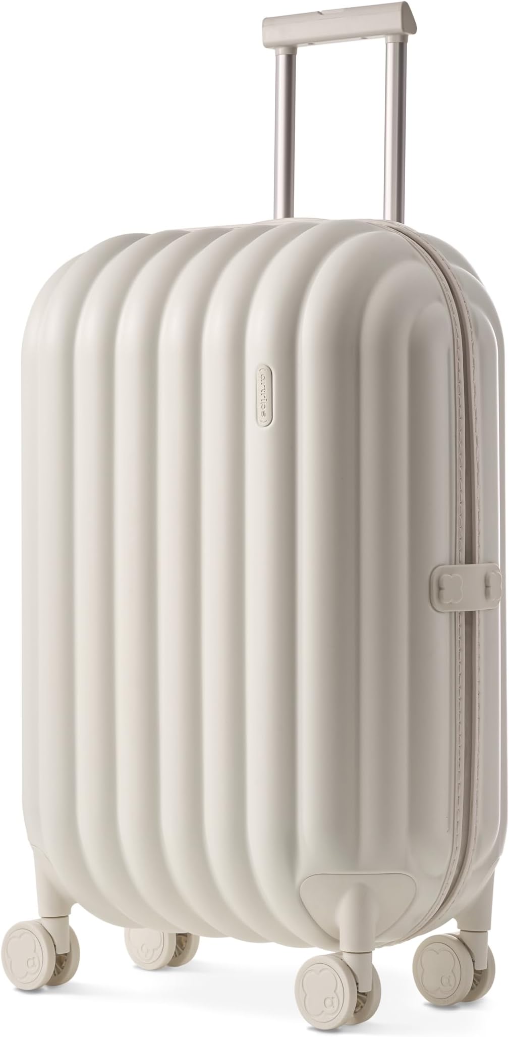 Checked Luggage 24 Inch, Lightweight Hard Shell Suitcase with Spinner Wheels, Medium Travel Suitcase for 4–7 Day Trips, White