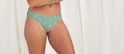 Miniatura 7 de MeUndies Bikini de algodón elástico para mujer, tela exclusiva de Tienda, paquete de 5