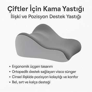 VISCORA Çiftler İçin Yakınlık Yastığı 3D Ergonomik Kama Tasarım Kalça, Bel, Boyun ve Bacak Destekli
