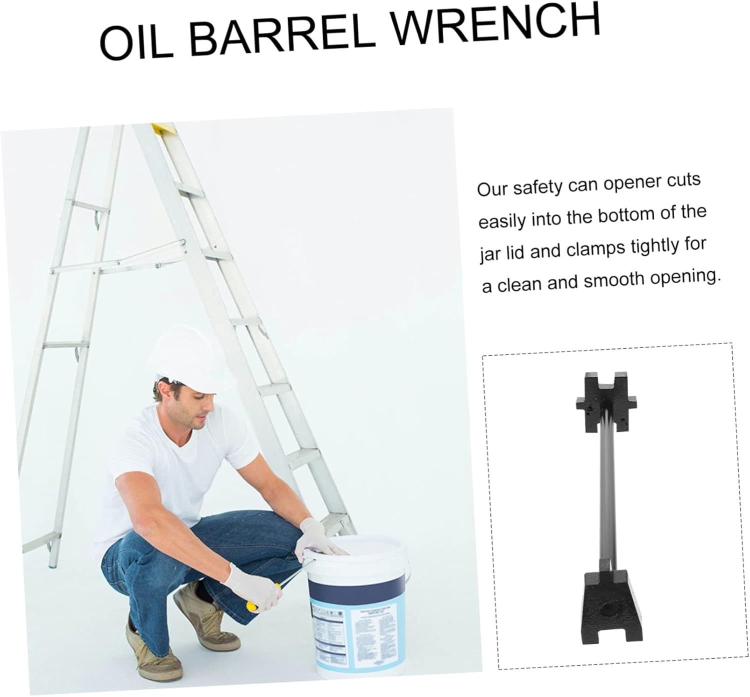 High Strength Iron Drum Bung Wrench Oil Can Opener Paint Lid Opener Easy to Use and Carry