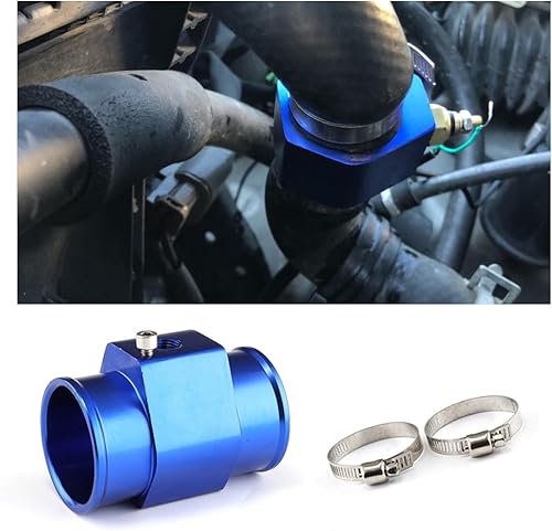 AICEL Adaptador de manguera de temperatura del agua, medidor de temperatura de aluminio, sensor de radiador de tubería conjunta, manguera emisora de