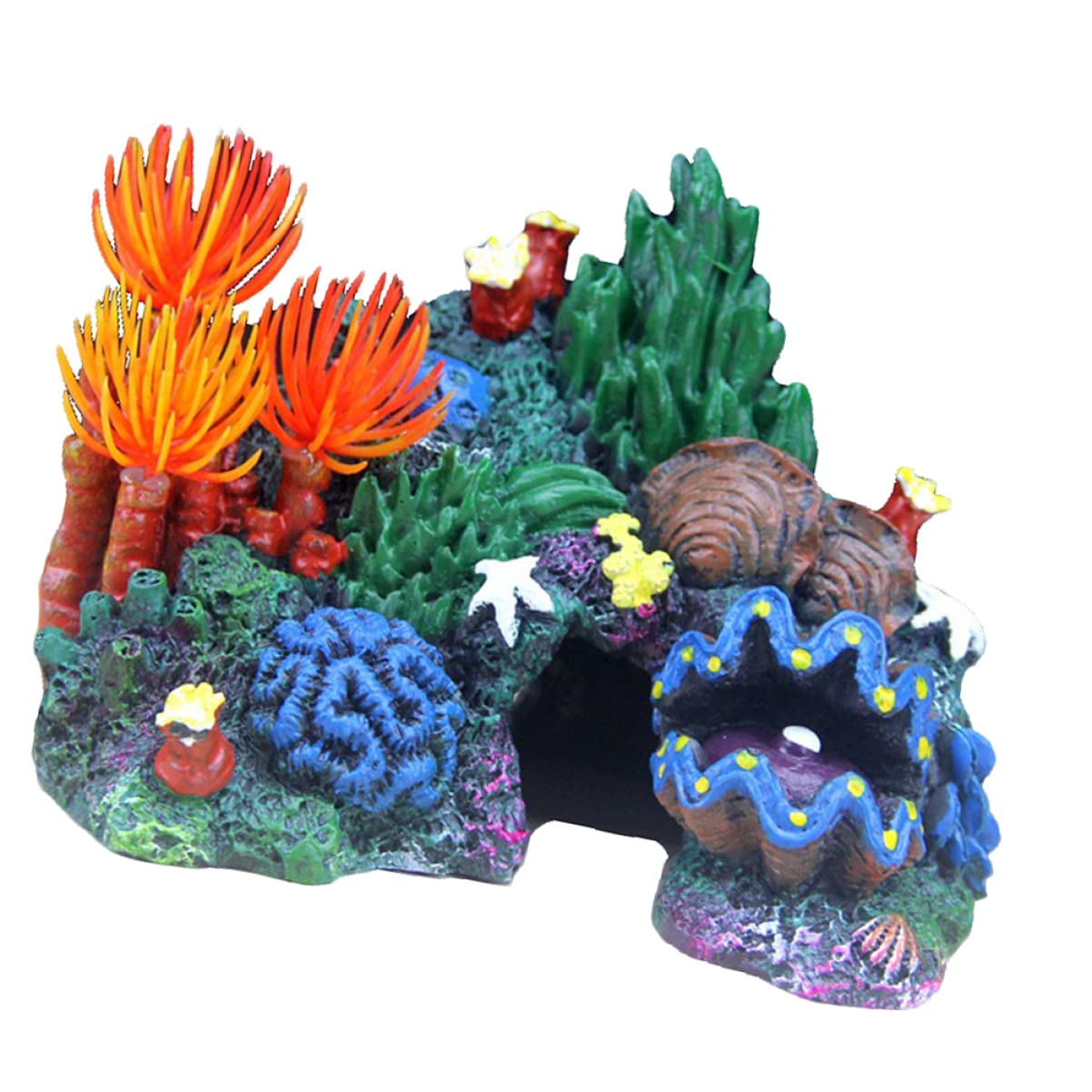 YARNOW 3 Piezas Decoraciones Artificiales para Acuarios Adorno De Montaña Ornamento del Acuario Aire del Tanque De Peces Acuario De Naufragios Adorno De Pecera Grava para Peceras Green