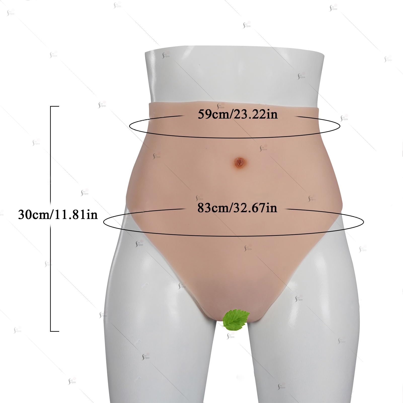 FSYH Silikonowe spodnie na biodrach Crossdresser Męskie spodnie Gaff Panty Shaper Push Up Hips for Transgender Cosplay