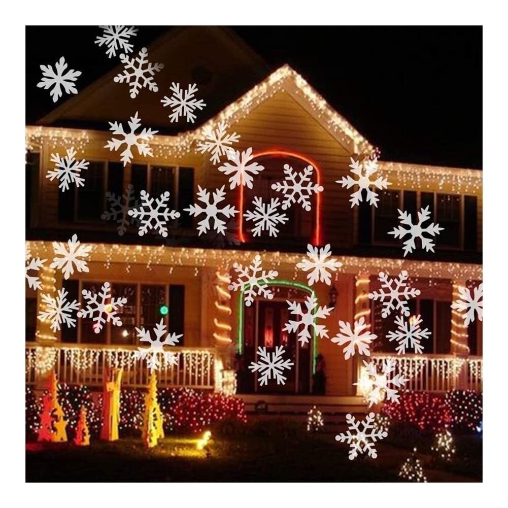 Proyector de copo de nieve de Navidad para exteriores, IP65, impermeable, LED, lámpara de proyección de nieve en movimiento, para exteriores, proyector solar de copo de nieve, foco de jardín