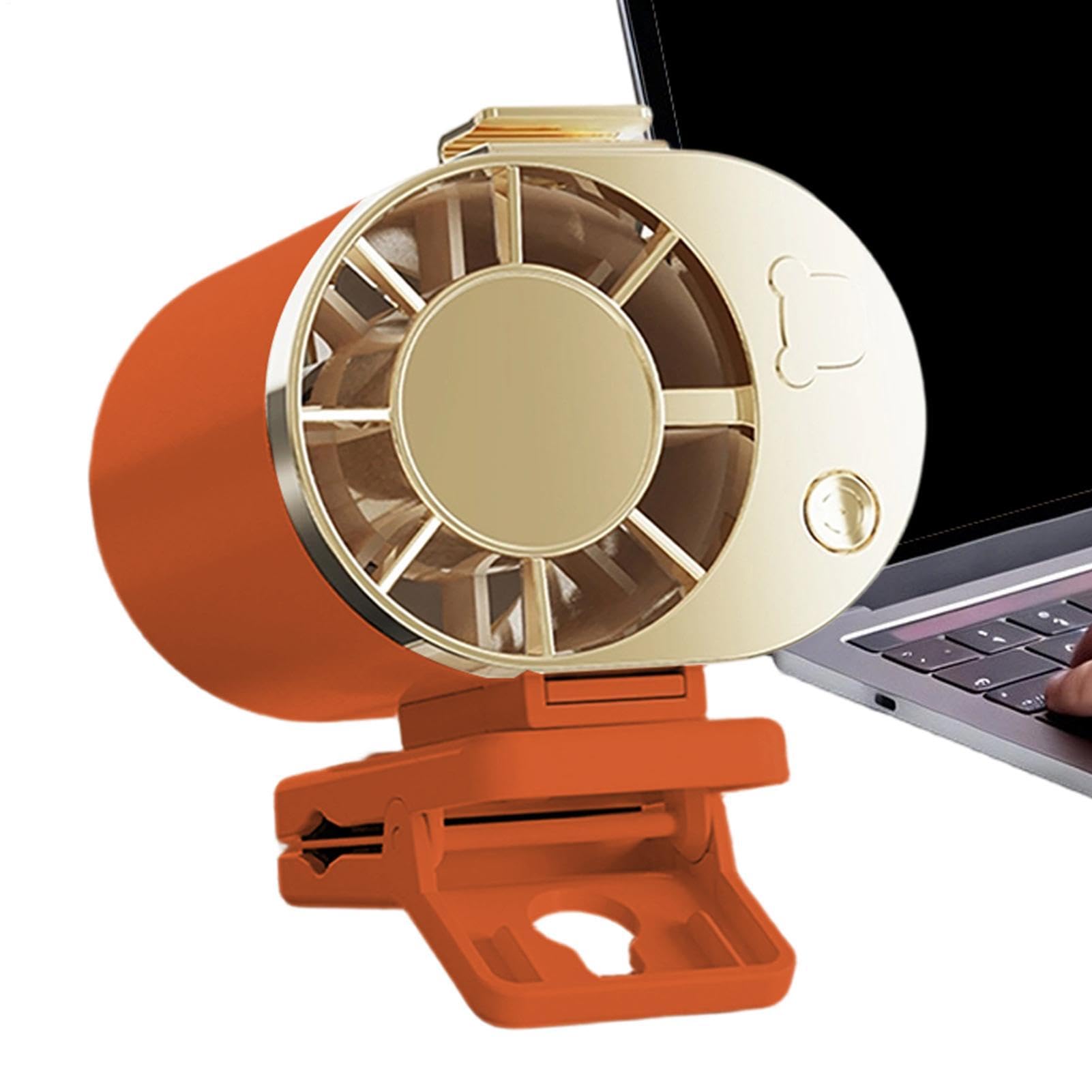 Ventilateur à clip rechargeable avec 3 vitesses et rotation à 360 degrés