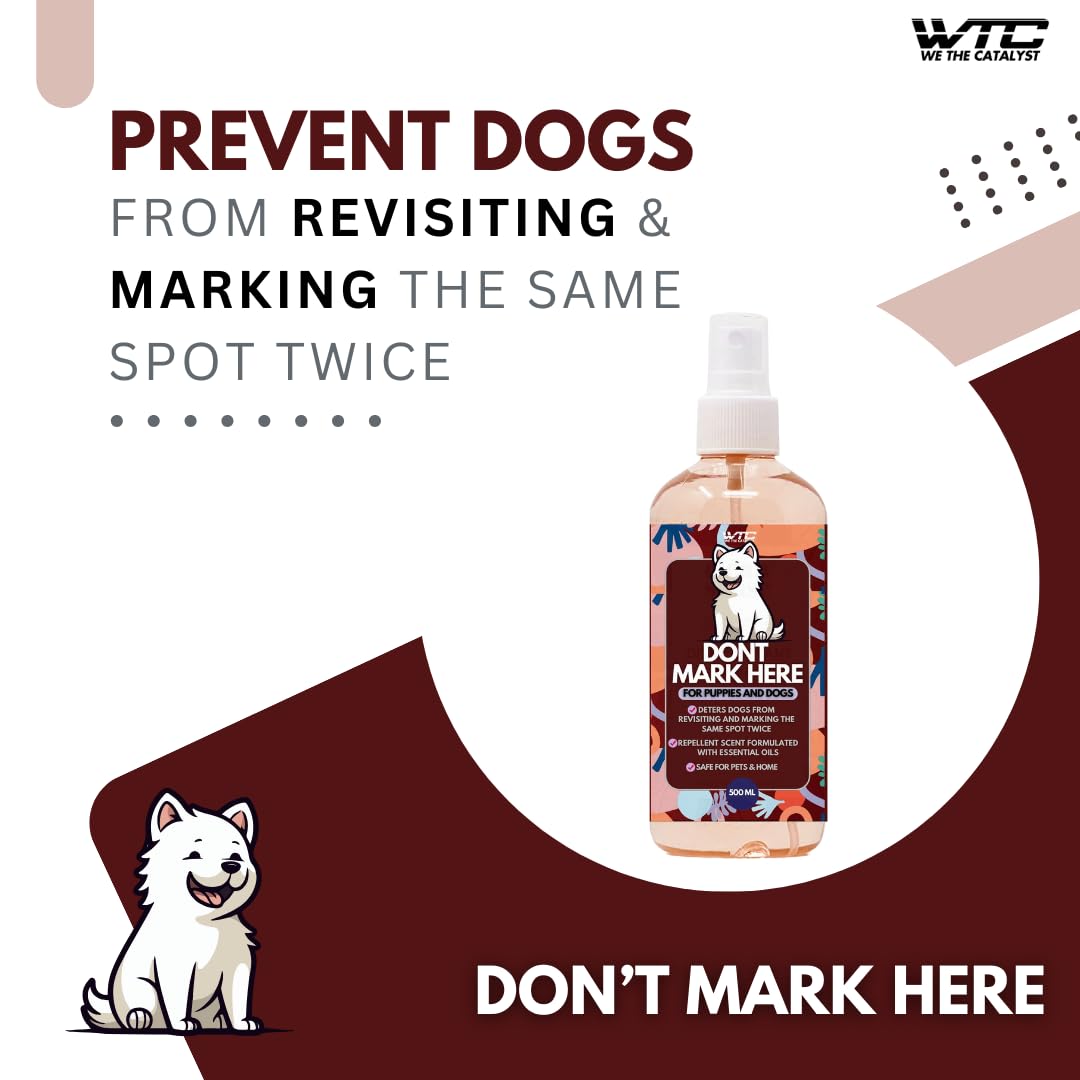 Don't Mark Here 500 ML - No Pee Repellent Spray for Dogs Indoor & Outdoor - Puppy Housebreaking Supplies - Anti Peeing for Dogs and Puppies - Made in India