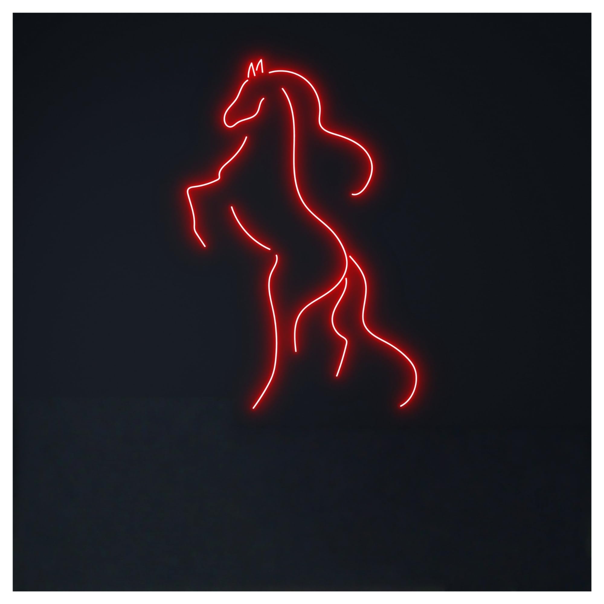 RONGCH Hanging Art Neon Signs Horse Neon Sign Animal Room Wall Art Decor for Gameroom Bedroom Livingroom Bar Party Birthday 45cm