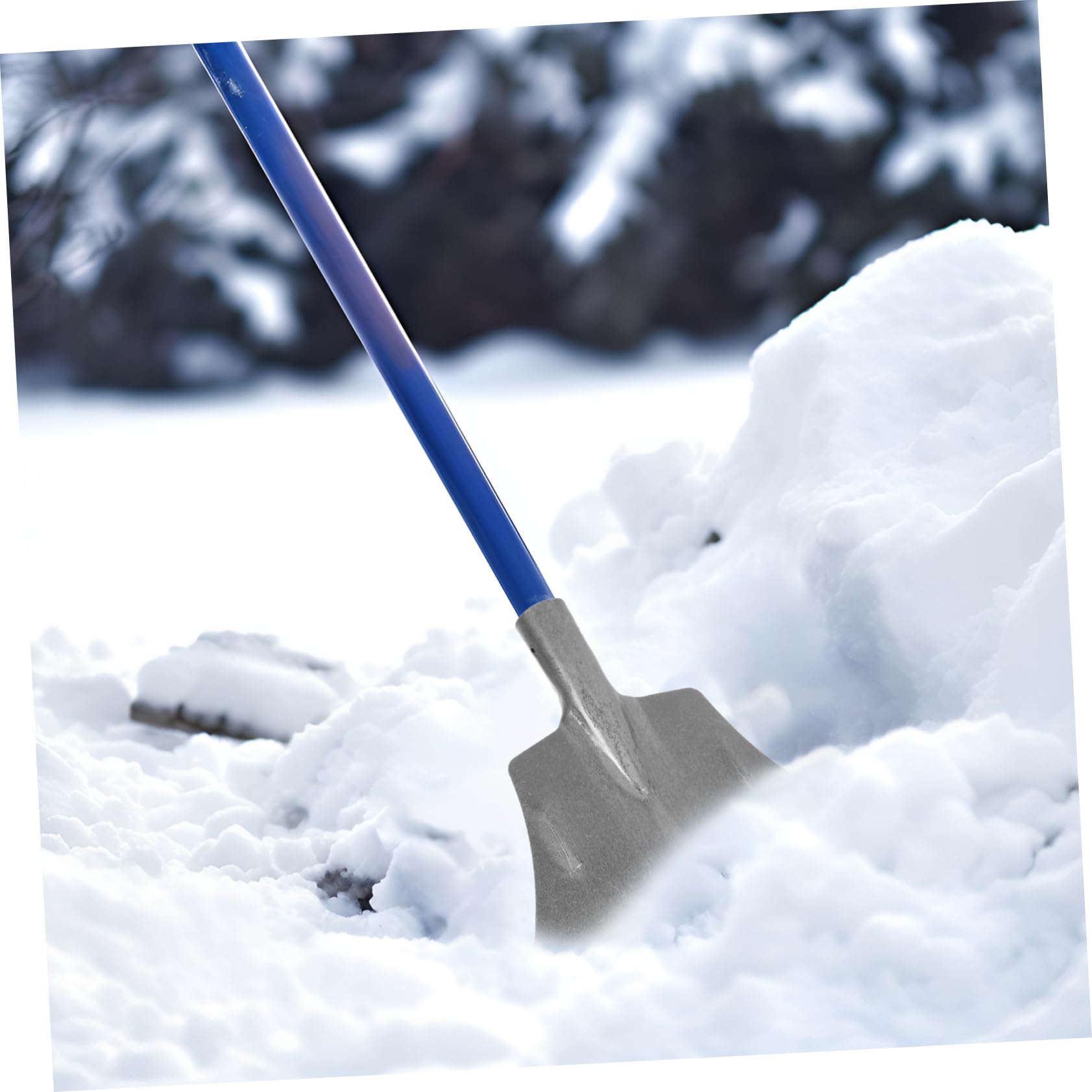 ORFOFE Serrated Snow Shovel Ice Shovel Professional Ice Remover Car Shovel Snow Kit Portable Snow for Car Camping Shovel Head Ice Scrapers Snow Shovel Wide Steel Outdoor Tool