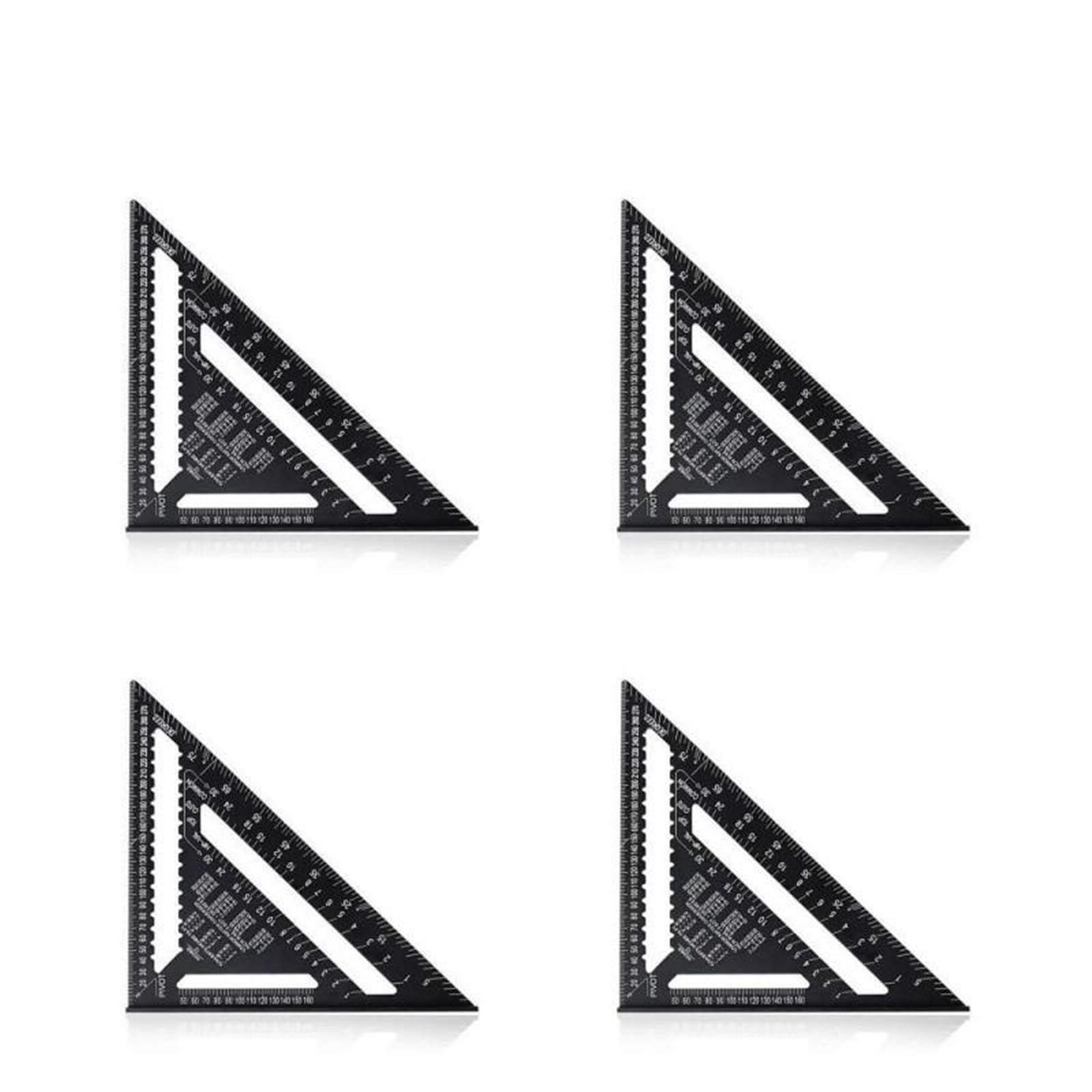 Angle Protractor,12 Inch Speed Square Metric Triangle Ruler Aluminum Alloy Measuring Woodworking