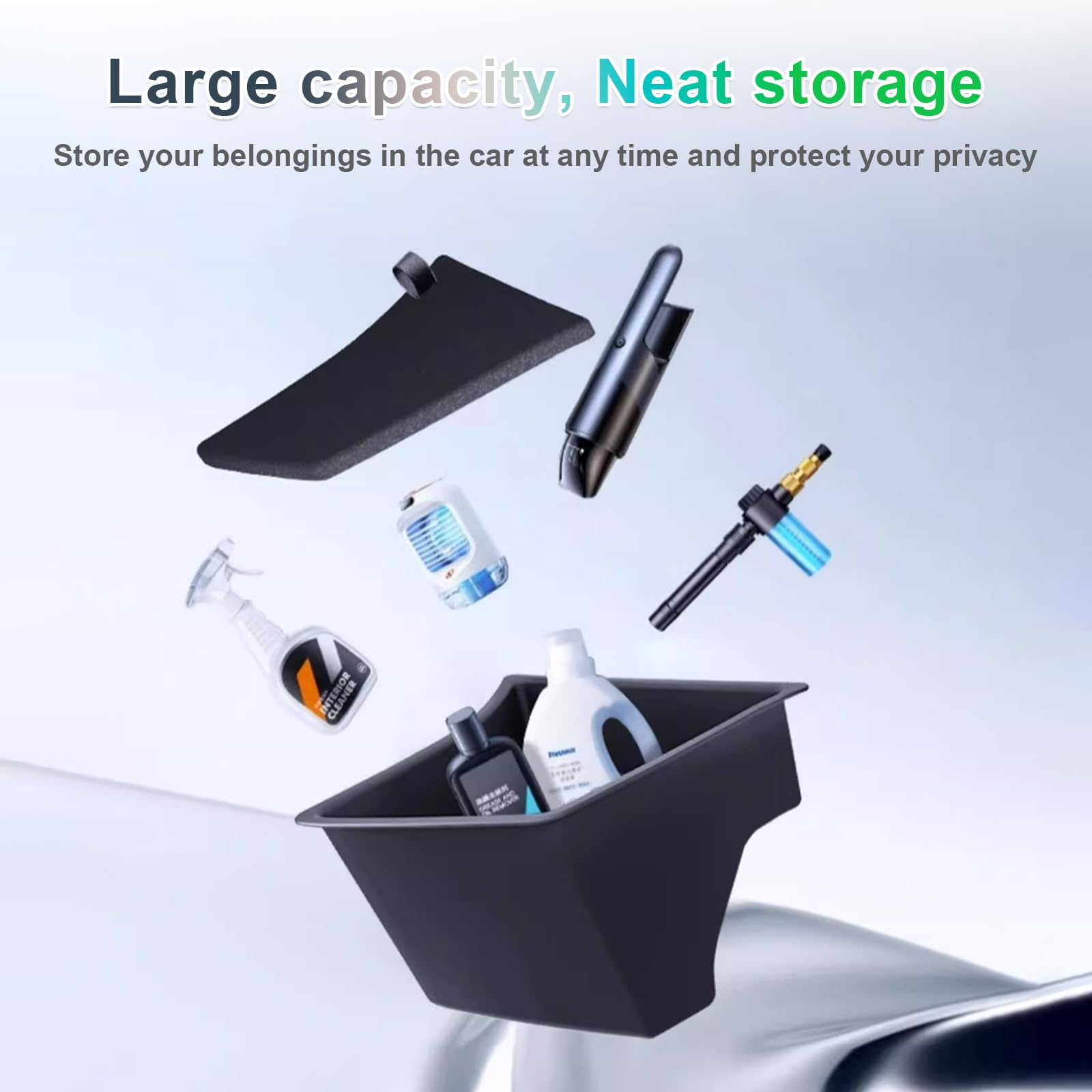 GAFAT Nuevo Tesla Model 3 Highland 2024 2025 Organizador de Maletero, TPE Resistente al Agua, Caja de Almacenamiento para Lado del Maletero, con Tapa Flocada, Tesla Model 3 Accesorios [2 Unidades]