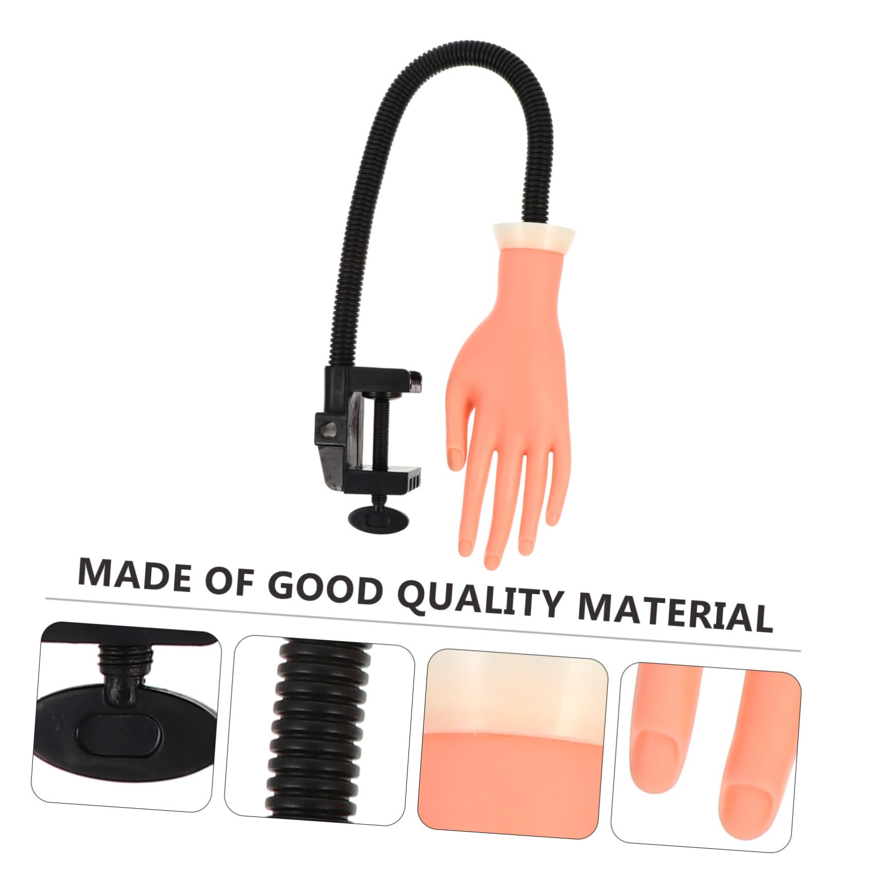 Hohopeti Mano per Pratica Unghie Riutilizzabile in Plastica Leggera Articolazioni Mobili per Formazione Manicure e Design Nail Art