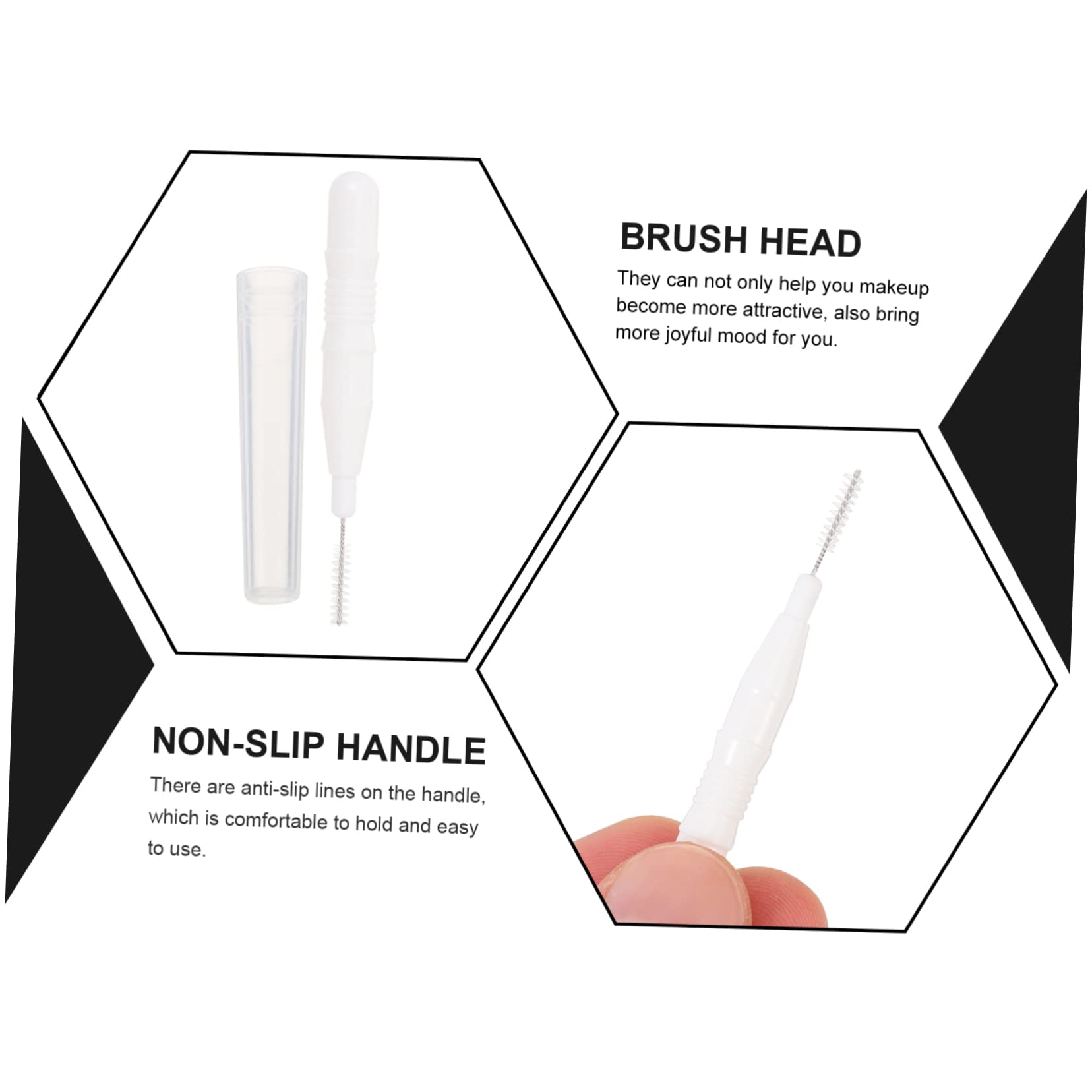 Didiseaon 20pcs Interdental Brush Set Eyebrow Wand Makeup Brush for Lips Eyes Lightweight Portable for Travel Home Use