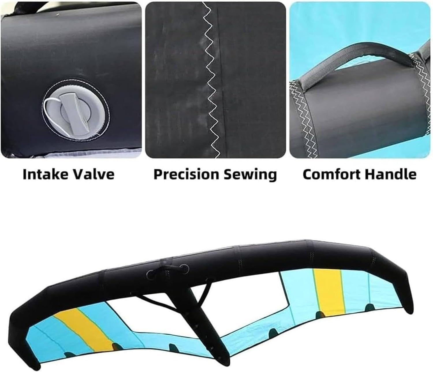 Aufblasbarer Windsurfflügel 4 M²/5 M²/6 M² – Vielseitiges Wingfoil- Und Hydrofoil-Board, Handliches Surfsegel Mit Sichtfenster Für Kitesurfen Und Wassersportabenteuer Multicolor 4m³