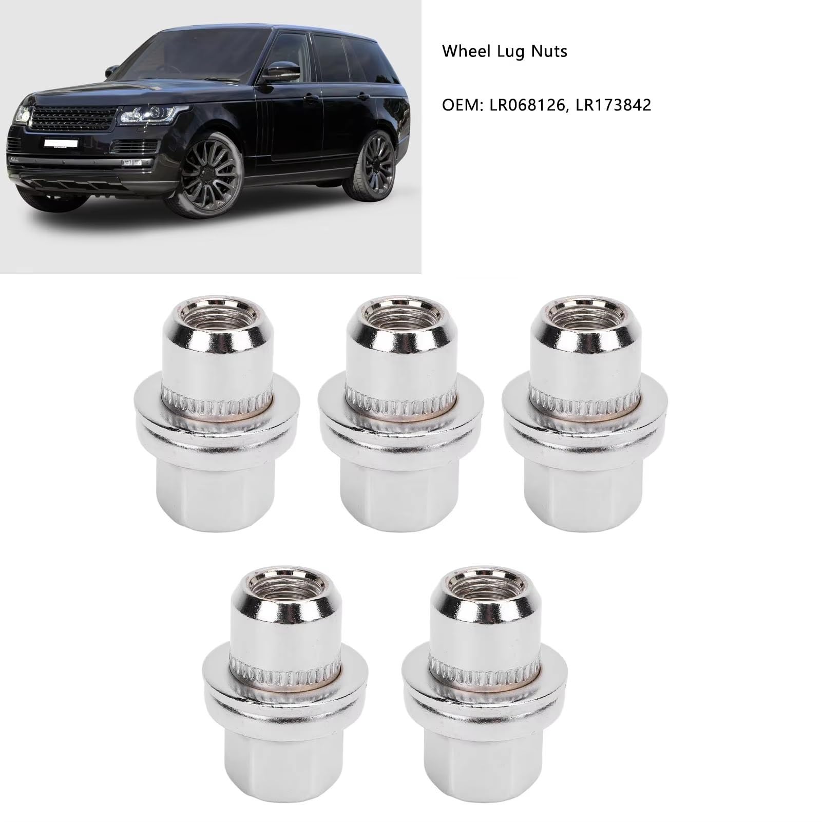 Bulloni ruota Per LR3 Per LR4 Volante Ruota Dadi Kit | Acciaio Lega Zinc Plated Volante Ruota Dadi LR068126 LR173842