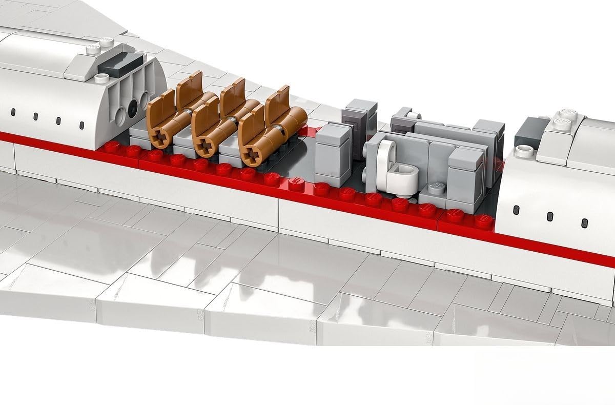 LEGO Icons Concorde Flugzeug-Modellbausatz für Erwachsene Flugzeug-Spielset mit authentischen Details und 3 Modi