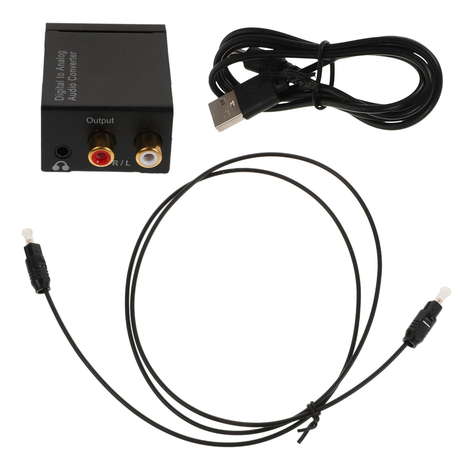 KICHOUSE Portable Digital Dac Audio Converter Jack for Optical and Input for Rv Theater and Sound Systems Easy Operation Durable Design