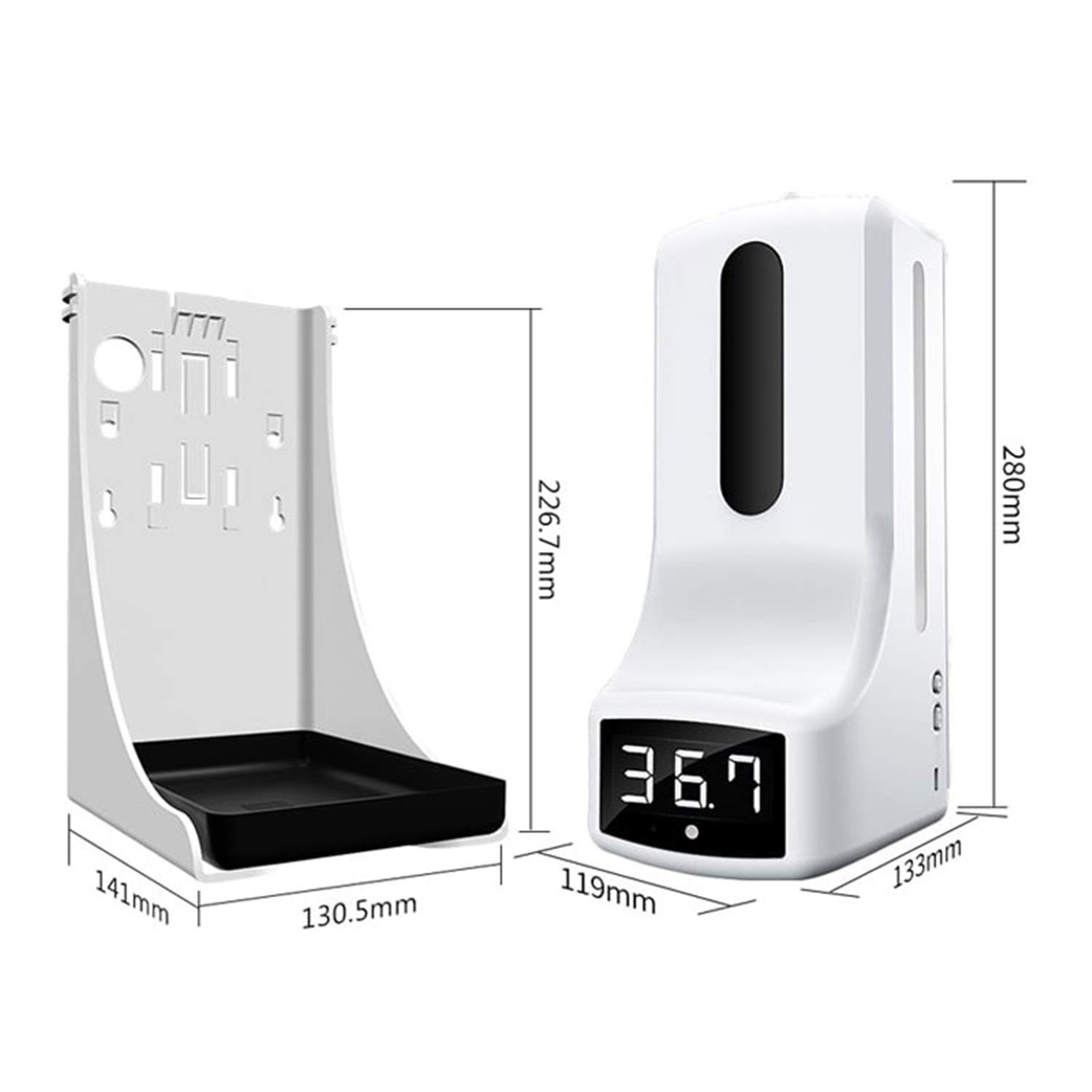 ZYC K9 PRO Display LCD a Mano a infrarossi Misurazione della Temperatura Disinfezione Dispenser di Sapone Liquido igienizzante Senza Contatto Sensore termometro Automatico