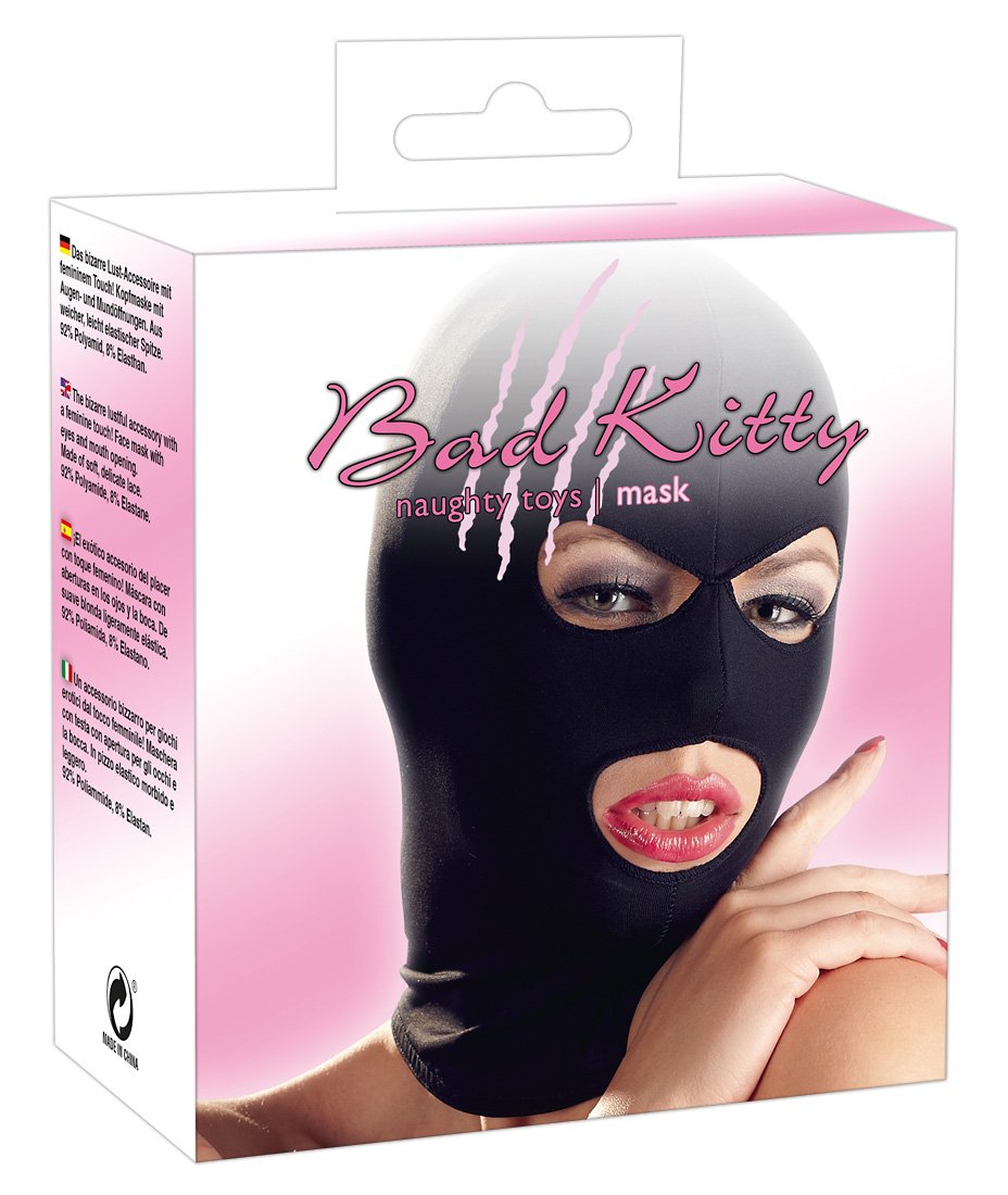 Bad Kitty Face Mask Black