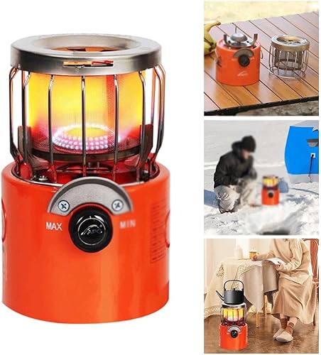 Miniatura 4 de SDGH - Calentador de estufa de camping ajustable 2 en 1 portátil mini estufa de camping de calentamiento rápido para mochileros, senderismo