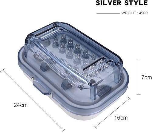 Miniatura 2 de NSKI Kit de prótesis de llave dinamométrica de implante, herramientas de destornillador universal, trinquete 10-70NCM con kit de controladores