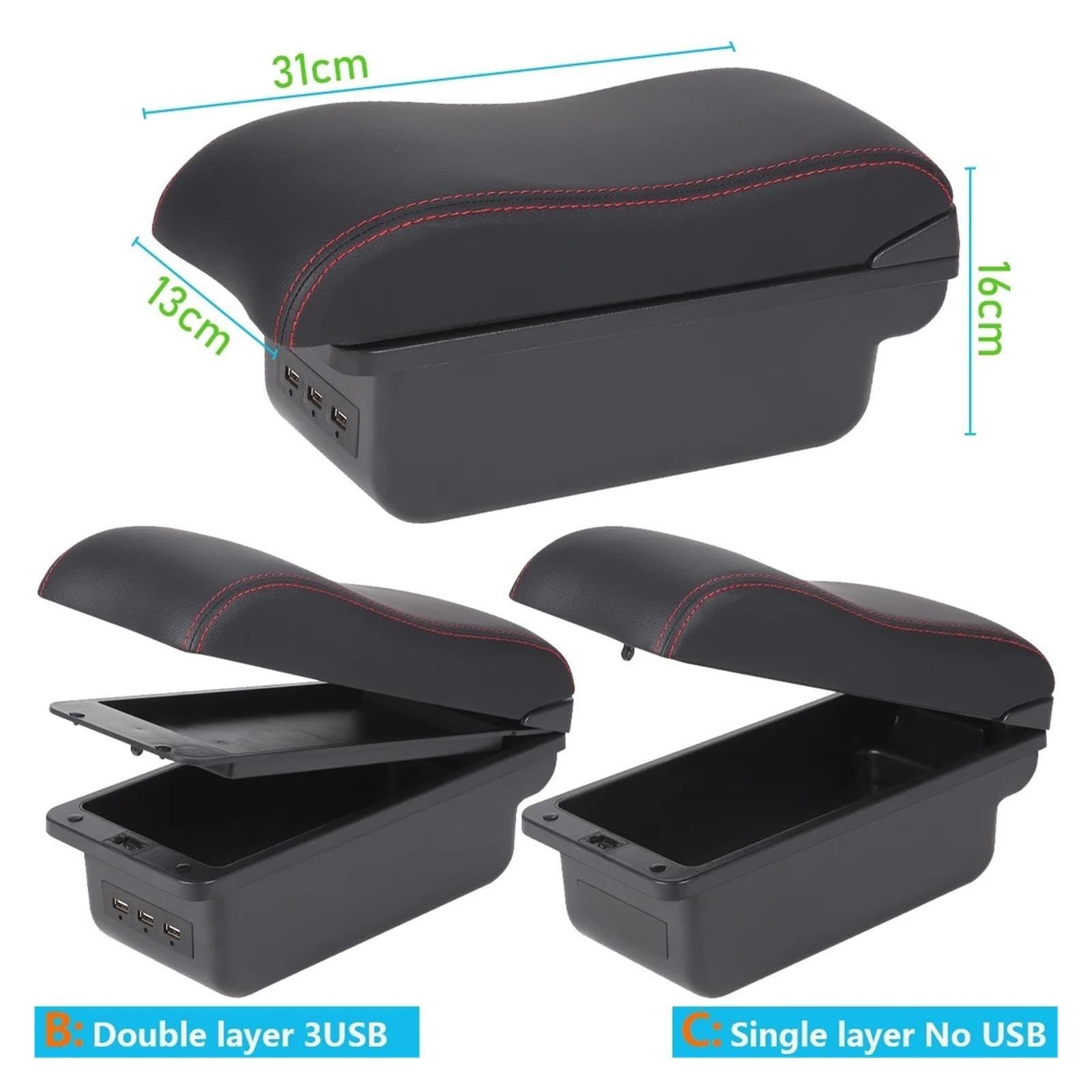 Para Duster Para Dacia Para Oroc Caja Almacenamiento Reposabrazos Coche