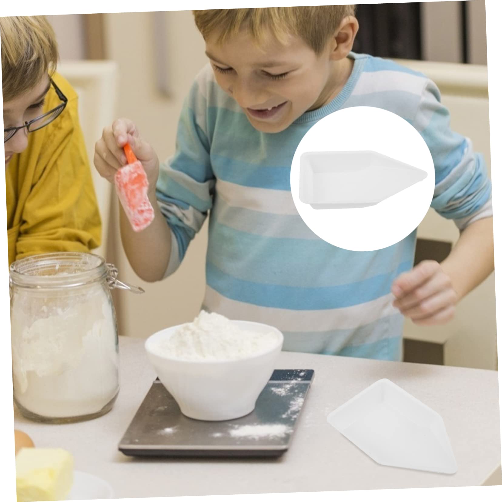 Plato Pesaje Laboratorio 100 Piezas De Pesaje Bio Suplementos Superficie Botes De Pesaje De Mini De Pesaje De Pesaje Plato De Pesaje Antiestático El Plastico