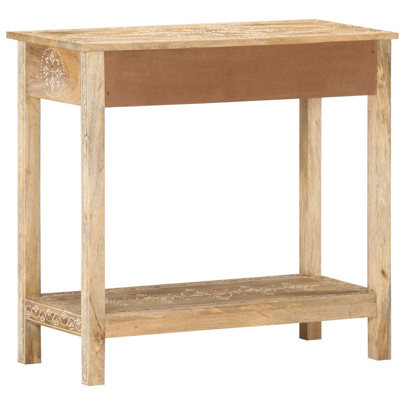 ShGaxin Mesa Consola de Madera Maciza de Mango 80x35x74 cm, Mesa Entrada, Mesa Recibidor Estrecha, Mesa De Centro Salon, Mesa Auxiliar, Mueble Entrada
