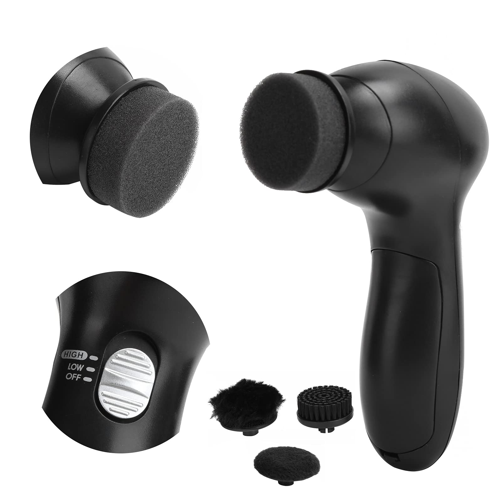 Pulisci Scarpe, Kit Spazzole Elettrico per Scarpe Cura delle Scarpe in Pelle Spazzole Lucidanti Lucidanti per Lucidare la Polvere Kit Portatile per la Cura della Pelle Kit Lustrascarpe Elettrico