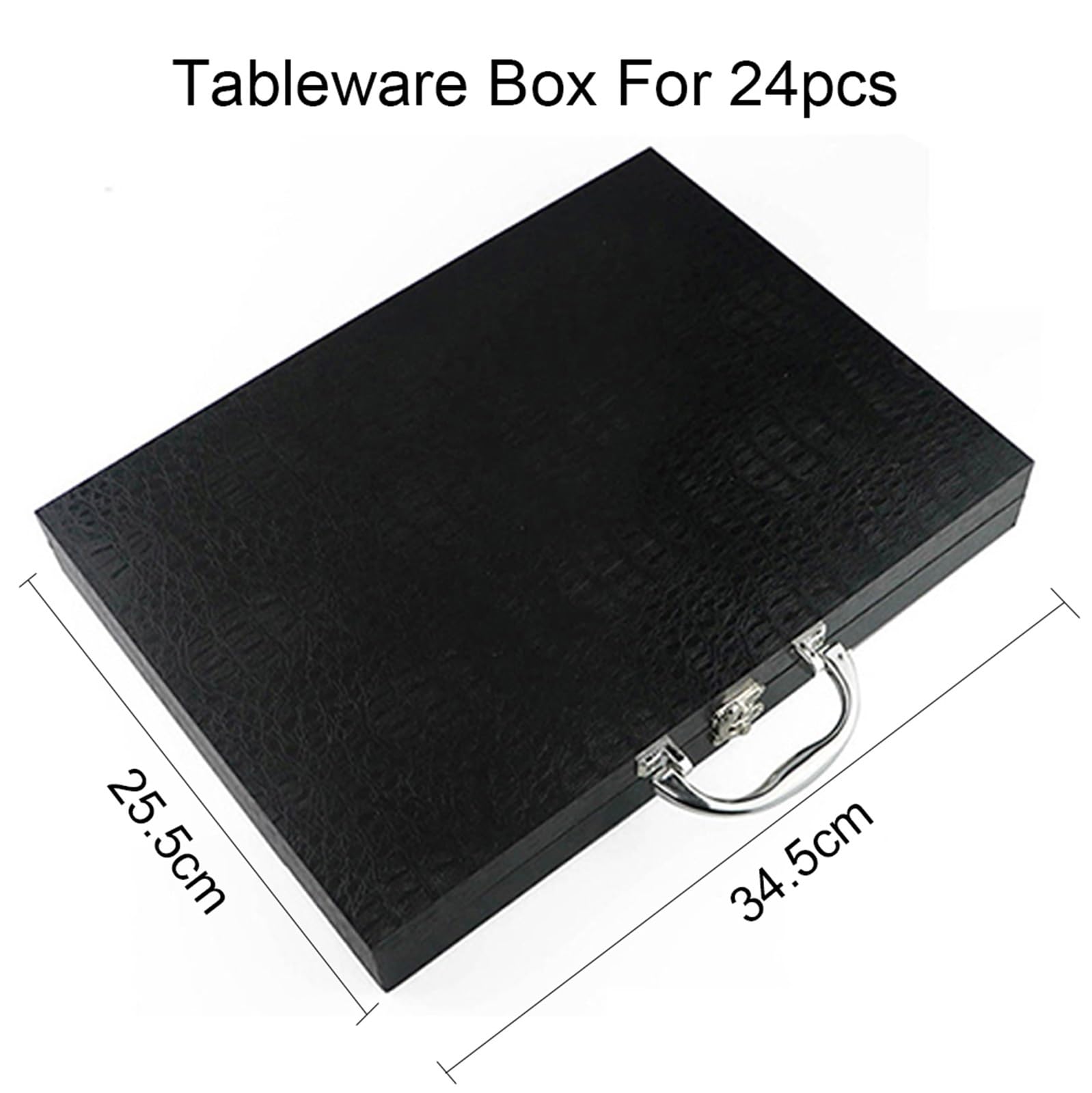 Besteckkasten 2 stücke Besteck Sammlung Fall Geschenk Box for Geschirr Set Holz Geschenk Box Lagerung Box Besteck Schublade Organizer Besteckeinsatz(Empty Box Black)