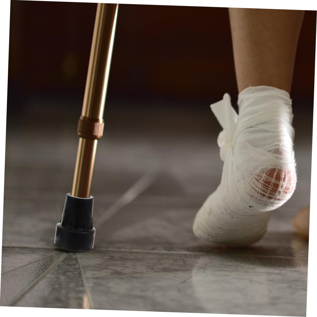 FRCOLOR Stability Walking Cane Tips Non Crutch Pads for Trekking Poles Hiking Sticks