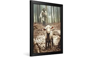Jesus Running After Lost Lamb Canvas Wall Art