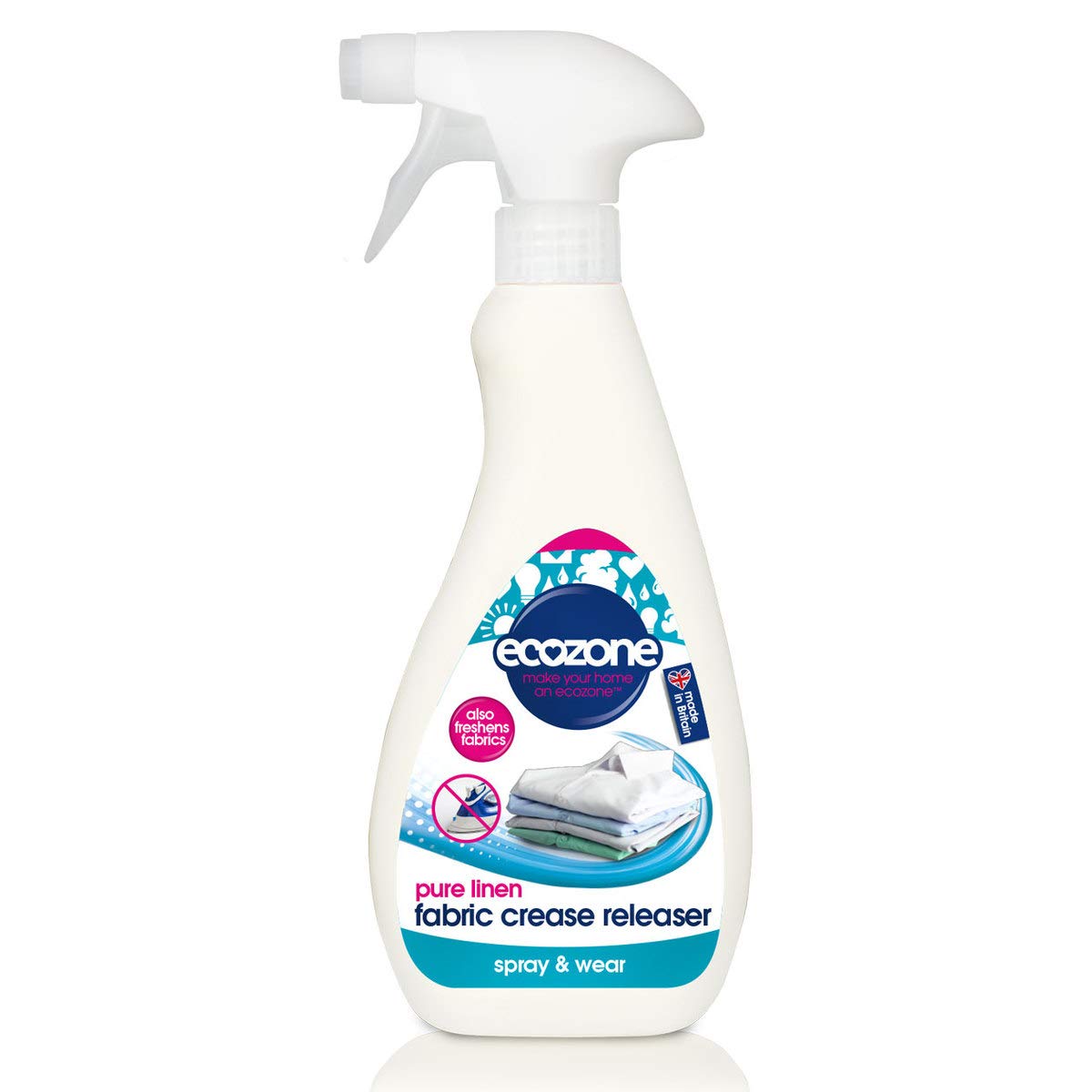 Ecozone Fabric Crease Release, White,500ml