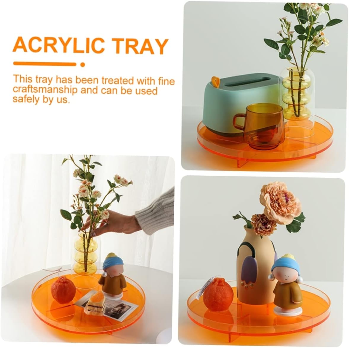 Fashion Decorative Tray for Jewelry Display Chic Storage Tray for Earrings and Accessories Elegant Photo Prop for Desktop Decoration