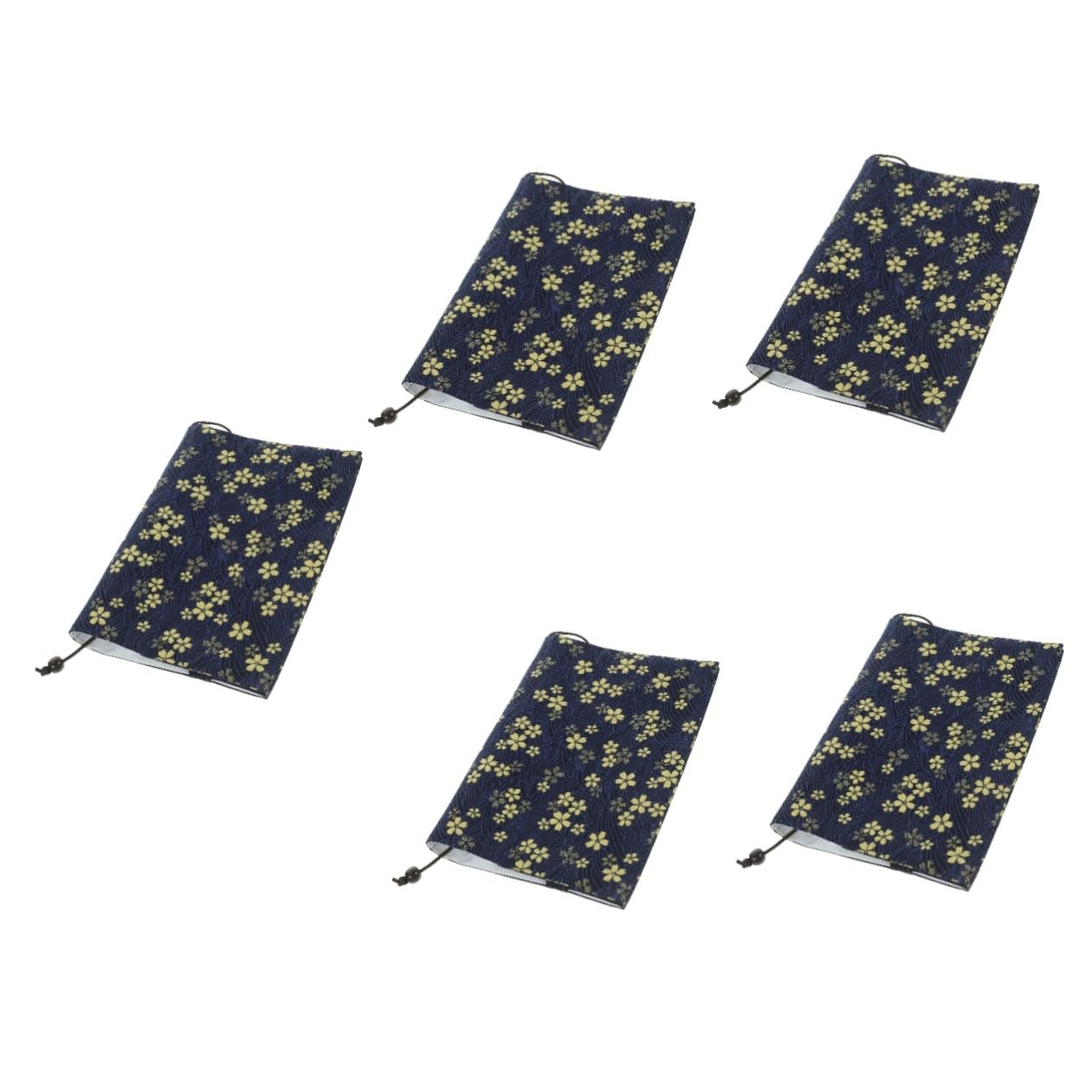 MAGICLULU 5piezas Funda De Tela Reutilizable Para Libros Decorativo Protección Para Cuadernos y Libros De Tapa Dura Materiales Resistentes Al Desgaste Diseño Estampado De Flores