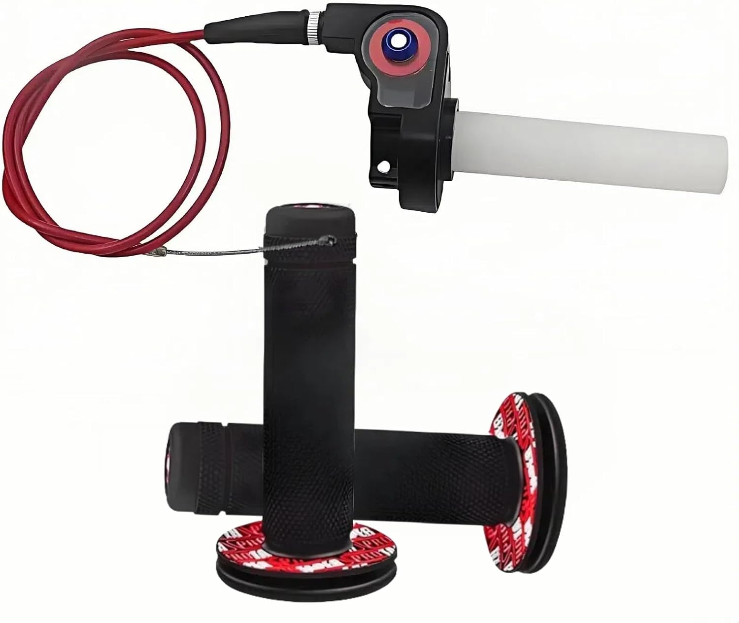 7/8" 22mm Twist Throttle Handle Grip + Cable for Motocross 50-250CC Dirt Pit Motor Bike Motorcycle CRF70 TTR KLX110 SSR Thumpstar YCF Mini Bike ATV Quad Pit Bike