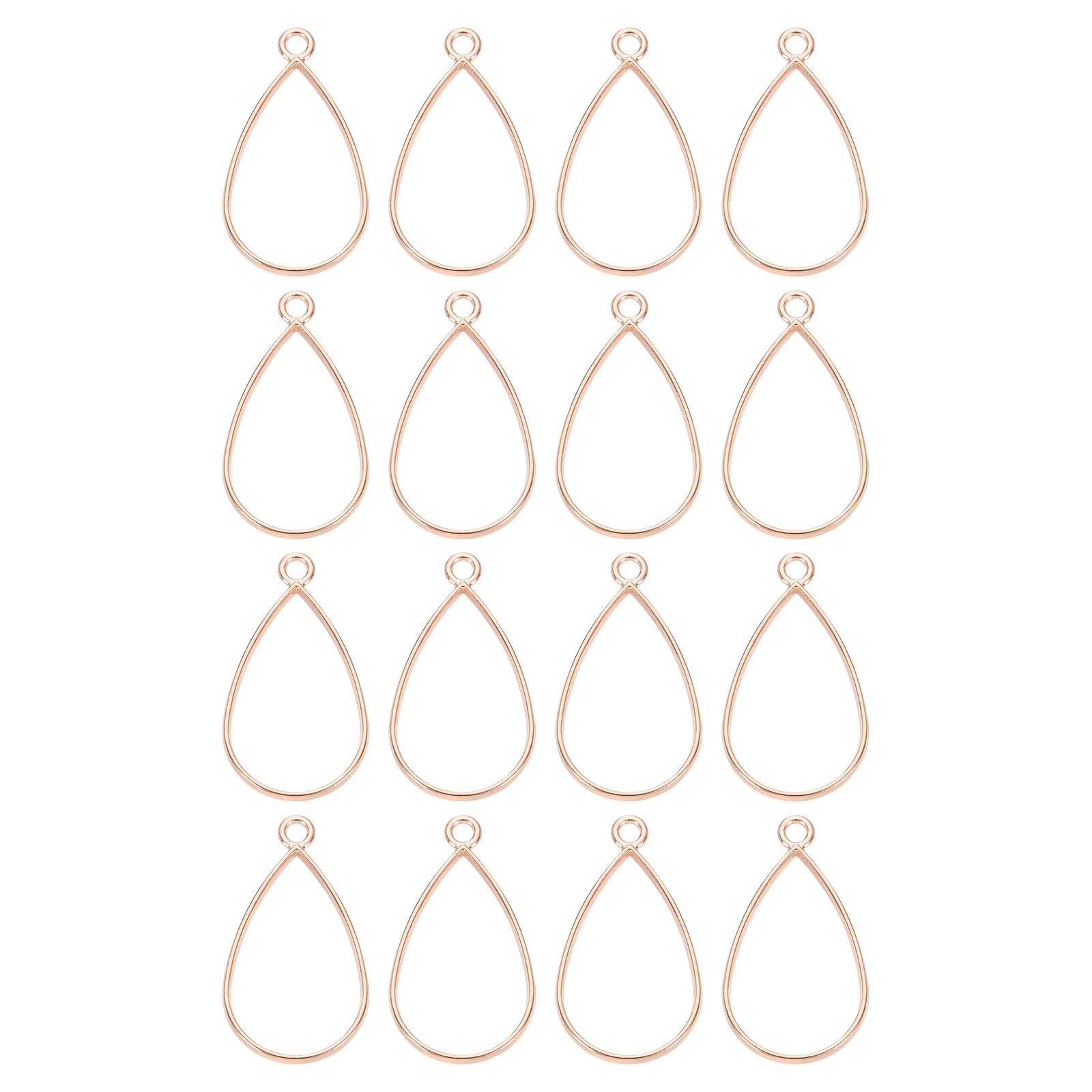 sourcing map Open Bezel, Bezels Pendants Open Back Bezels Metal Hollow Frame Charm for DIY Resin Crafts Earrings Jewelry Making