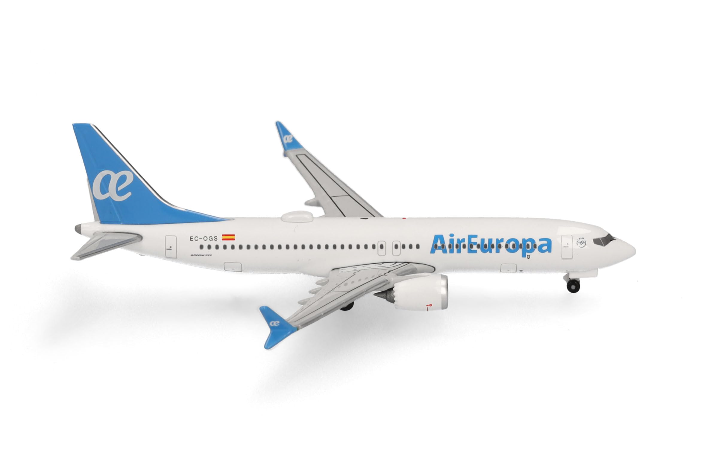 Herpa modellino aereo Air Europa Boeing 737 Max 8, miniatura in scala 1:500, pezzo da collezione, modello di aereo senza supporto, metallo