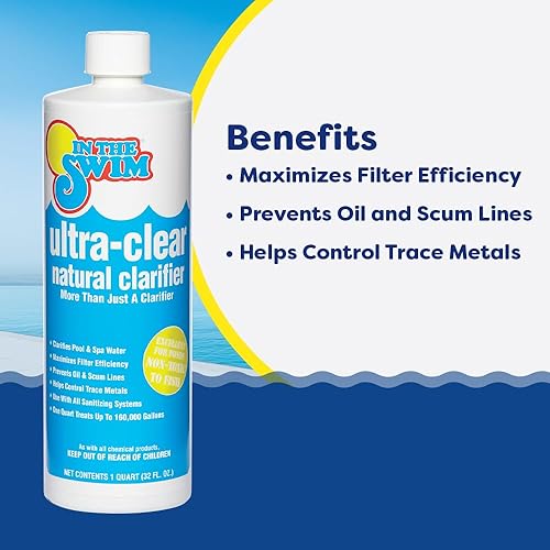 Miniatura 2 de In The Swim Clarificador Ultra 4 en 1  Clarificador de agua para piscinas y estanques con fórmula avanzada de unión de partículas  1 cuarto de galón