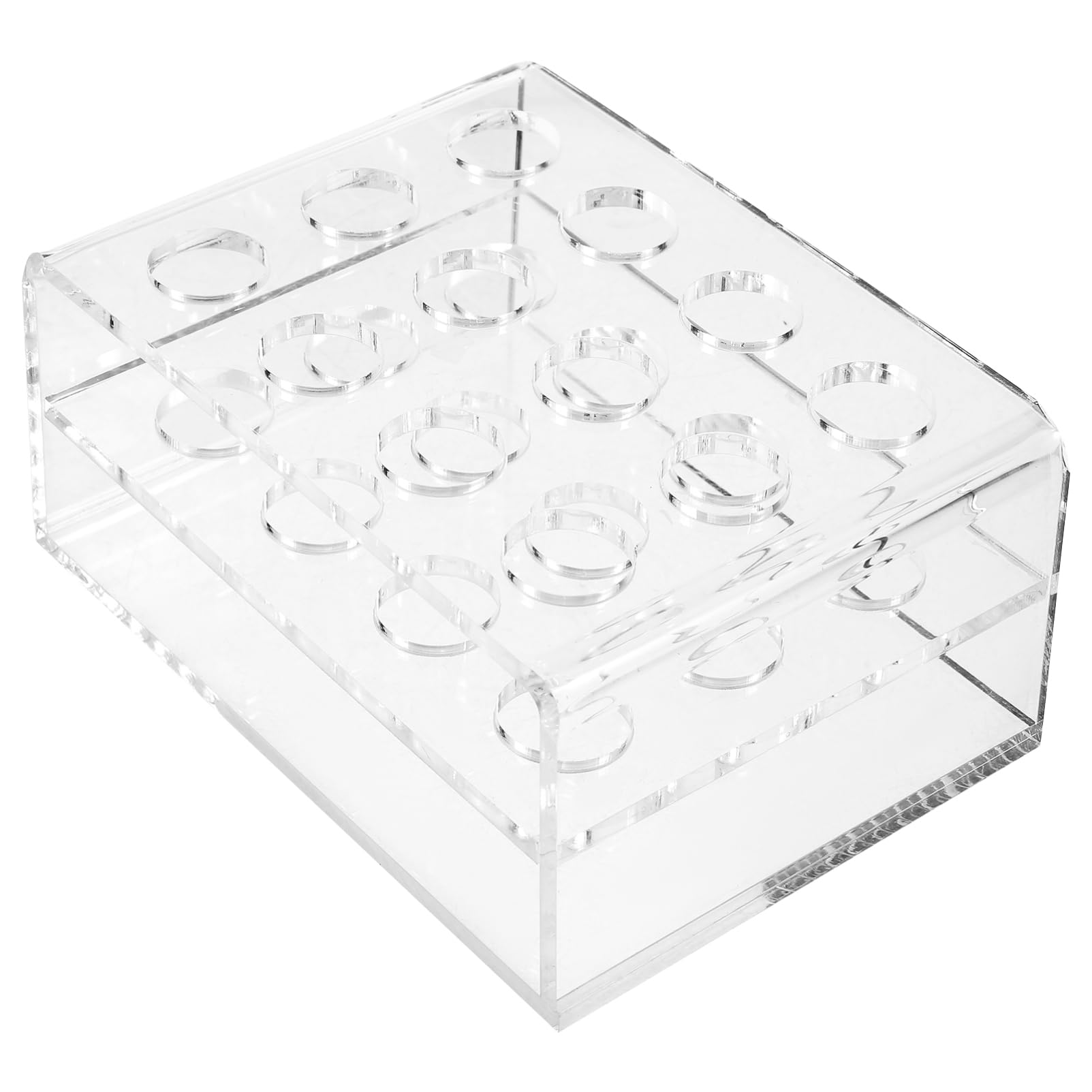 Présentoir à stylos acrylique transparent à 12 compartiments pour bureau