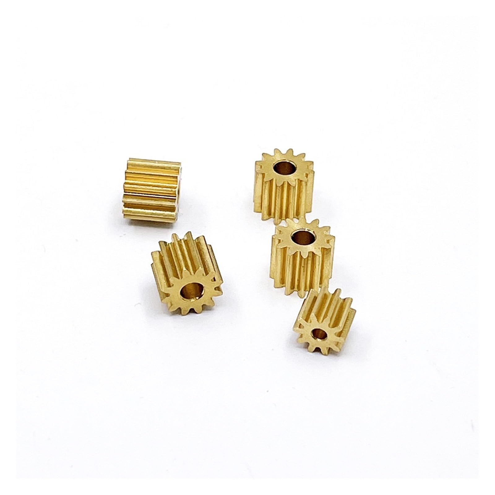 HSMQUBDBX 0.6 Modulus Copper Metal Gear 1.98mm Aperture Electronic Starter Spindle Gearwheel Fit 2mm 2.3mm 3mm 3.175mm 12T 2.98MM Hole