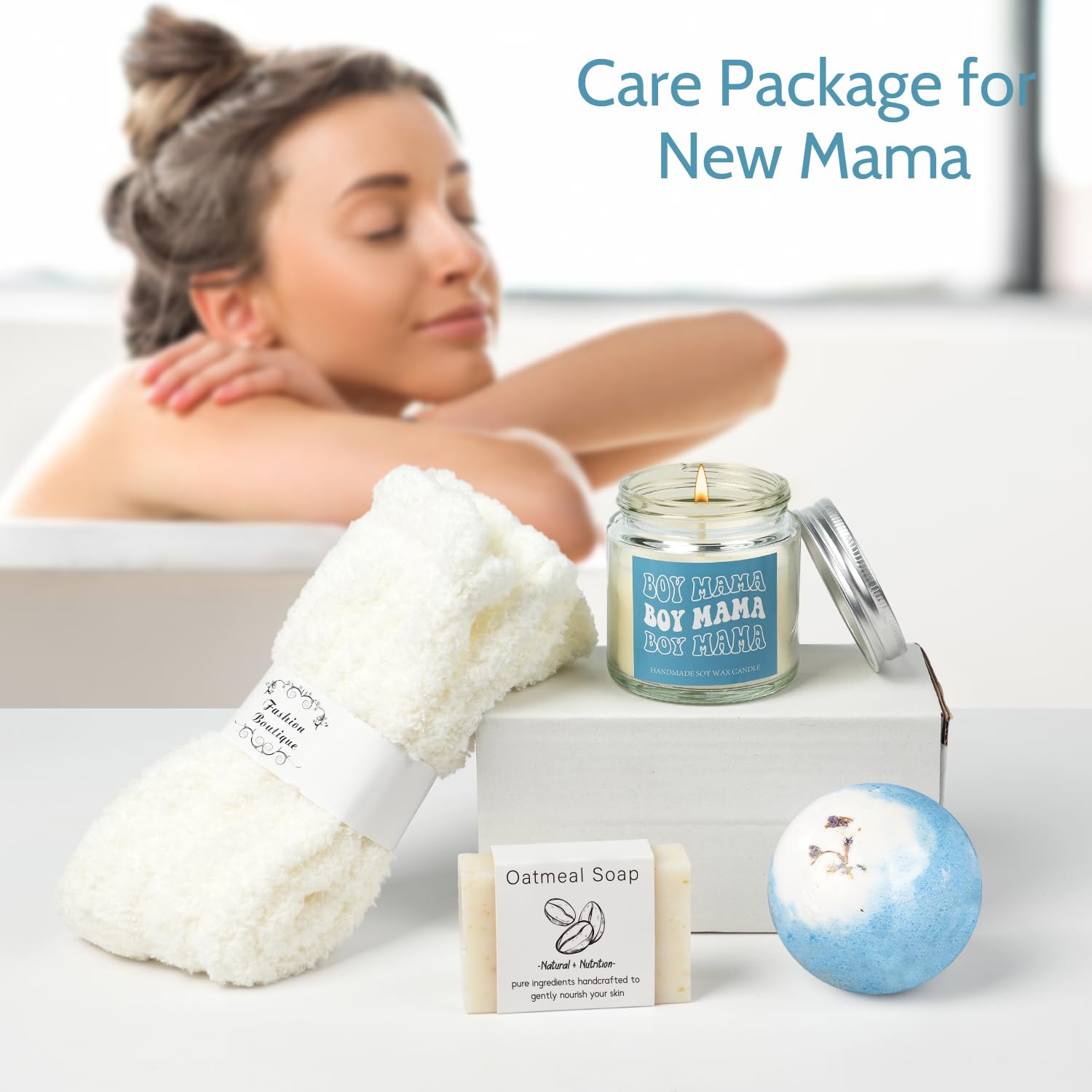 Regalos para nueva mamá, regalos de baby shower para niños, cesta de regalo para nueva mamá después del nacimiento, regalo de embarazo para mamá primeriza, futura madre, paquete de cuidado posparto