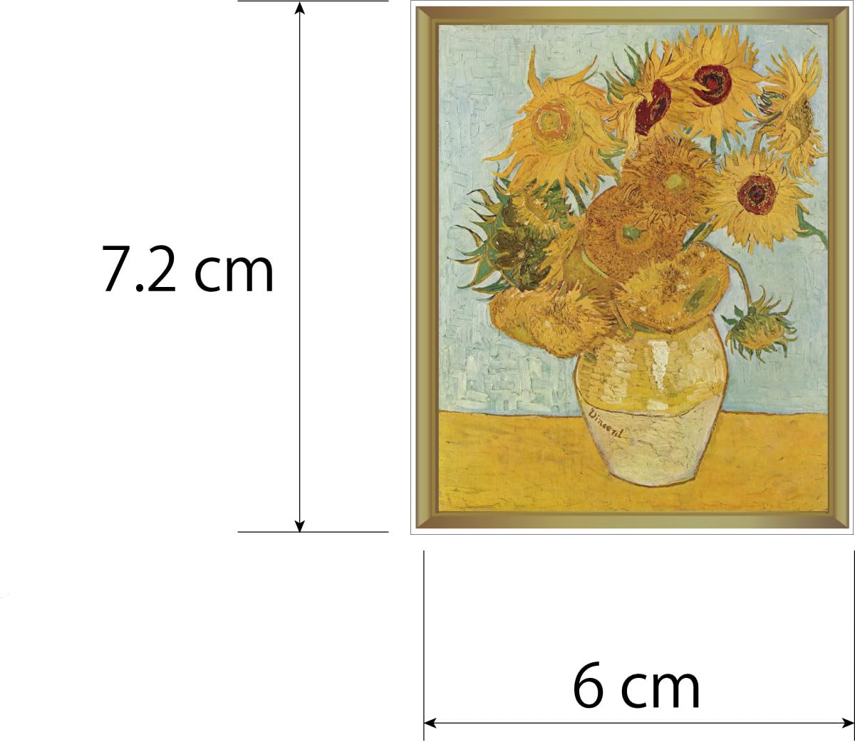 Amazon | ゴッホ 「ひまわり」、名画複製プリント、ステッカー、シール
