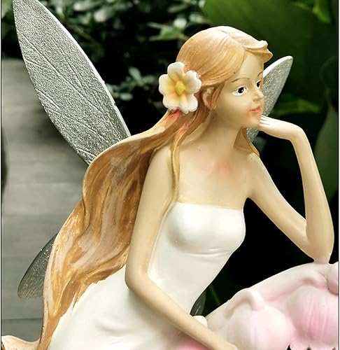 Miniatura 4 de Decoración de estatua de jardín pequeño ángel adornos de decoración de patio, jardinería, figura de resina, adornos utilizados para adornos de