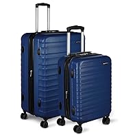 Amazon Basics Set di 2 Valigie Rigide In ABS Dotate Di 4 Ruote Girevoli (55)