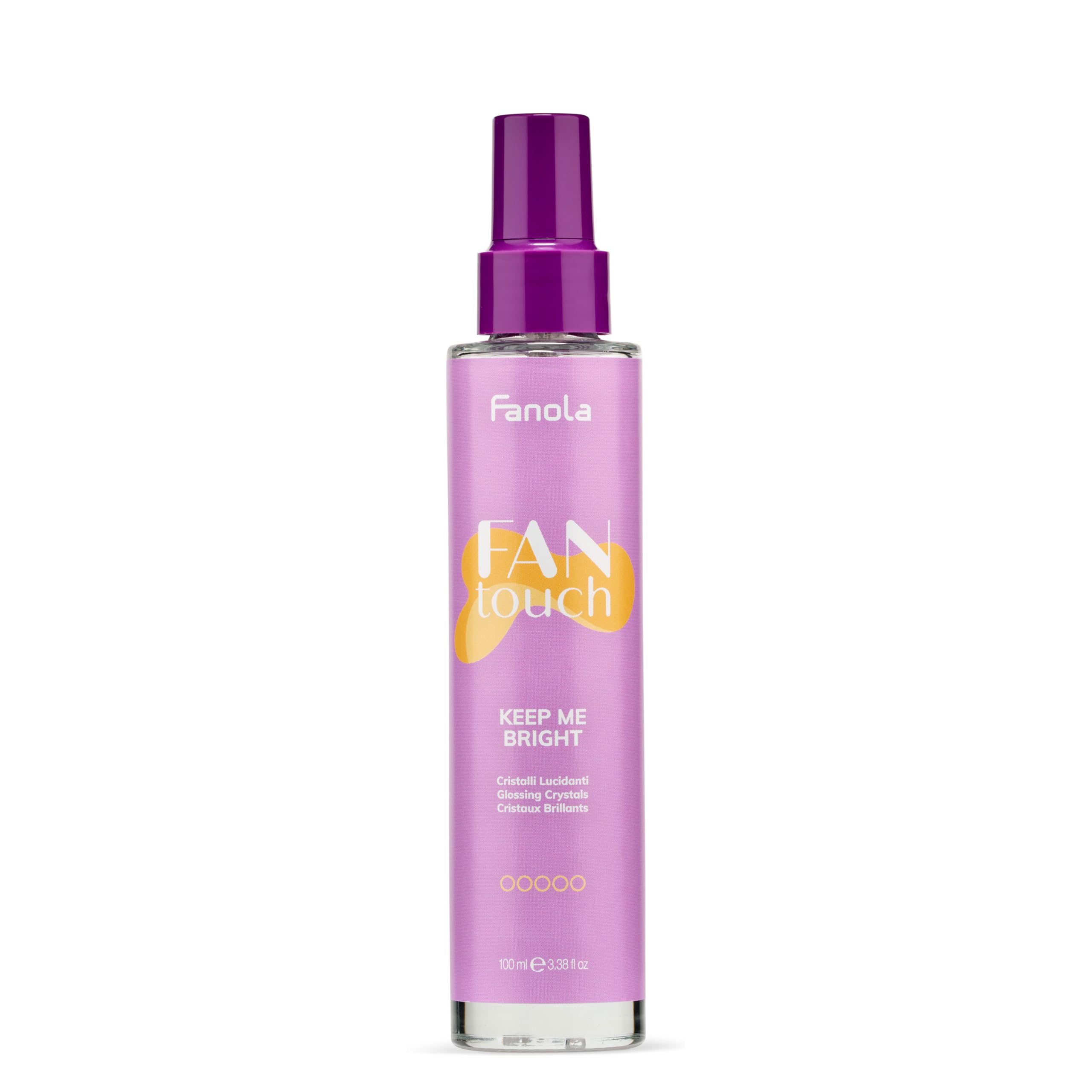 Fanola FanTouch Keep me Bright, Shining Crystals for Care and Prevention of Split Ends, for Dry or Highlighted Hair, 100 ml