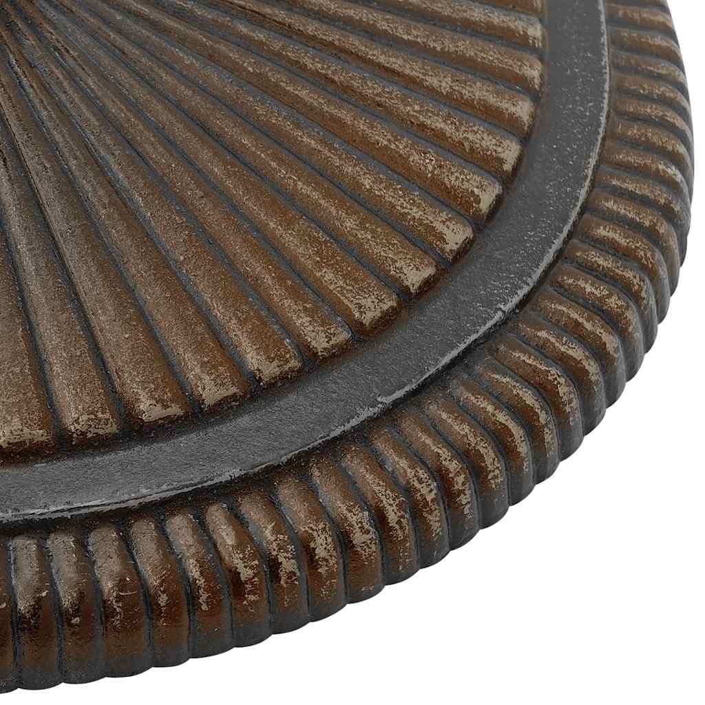 Supporto per ombrellone in ghisa bronzo, 45 x 45 x 30 cm, con adattatore per aste da 35-48 mm, base stabile per giardino, balcone, terrazza, patio, spiaggia