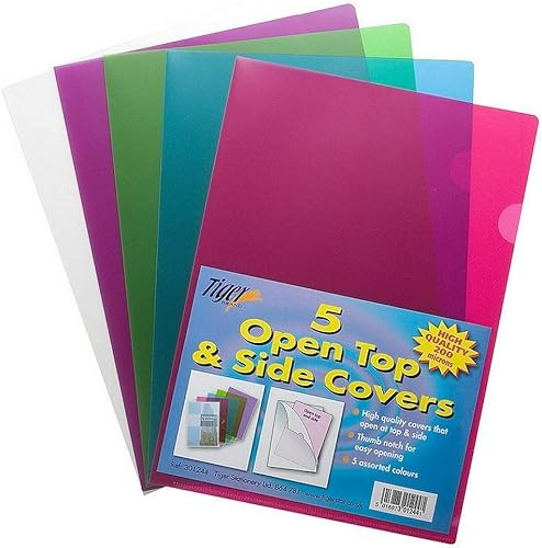 Tiger A4 - Dos cubiertas laterales y superiores abiertas de 2 caras en varios colores