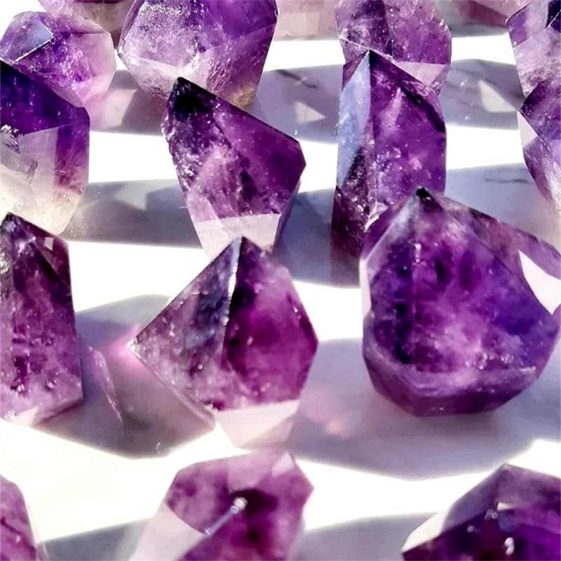 Cristal de amatista púrpura irregular, piedra transparente para diseño de joyas naturales
